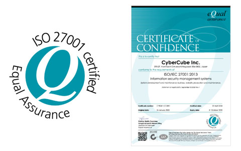 ISO/IEC 27001:2013認証取得